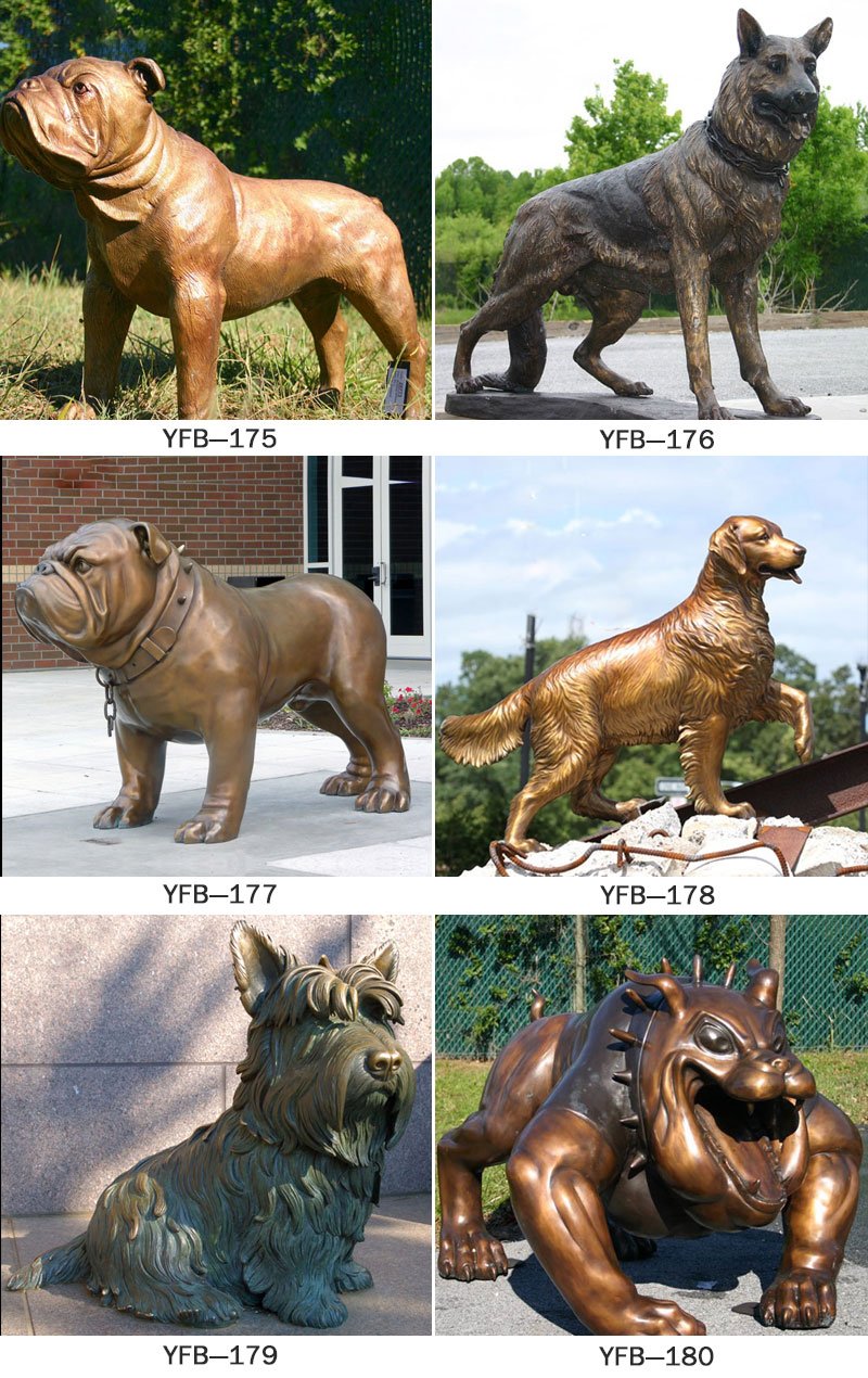 Bronze life size dog garden sculpture s designs