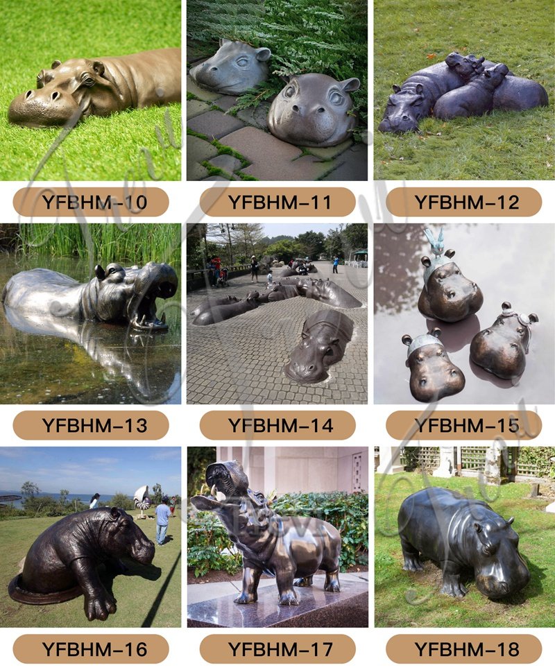 Other Shapes of Bronze Hippo Sculptures-Trevi Sculpture