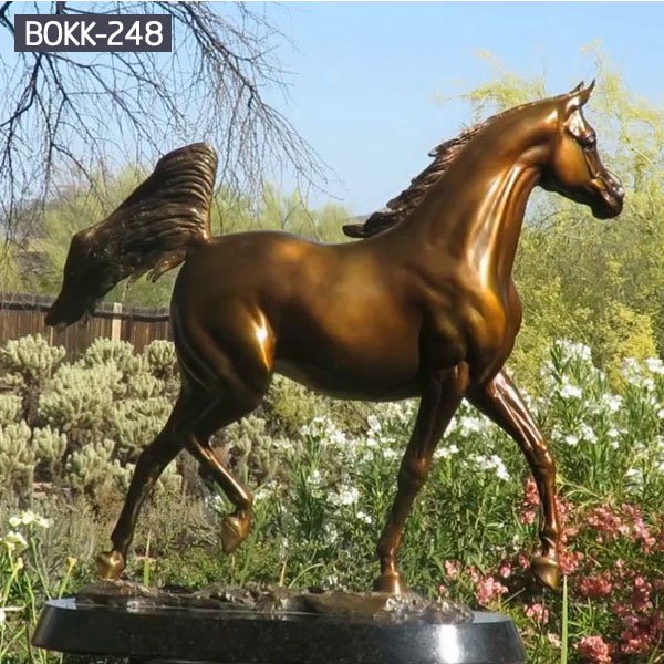 Arabian life size horse bronze garden statues for sale–BOKK-248