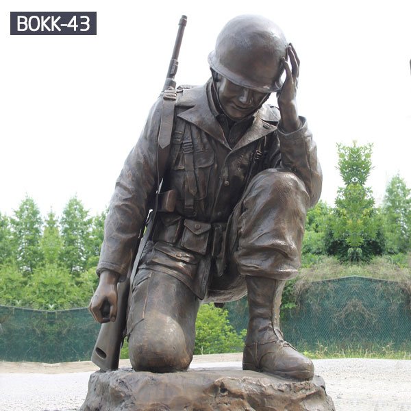 Army soldier military bronze outdoor statues for sale