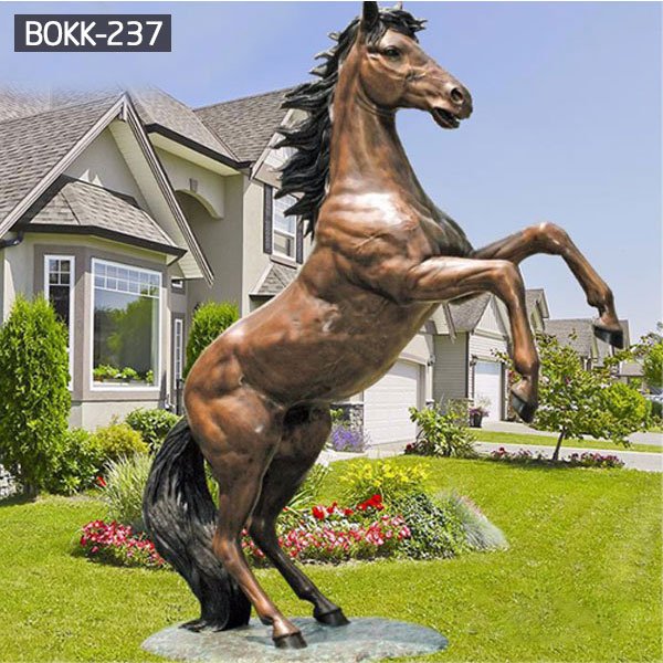 Metal large bronze galloping horse garden ornament for sale