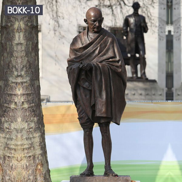 Bronze life size Indian famous figure statue of mohandas karamchand gandhi for sale