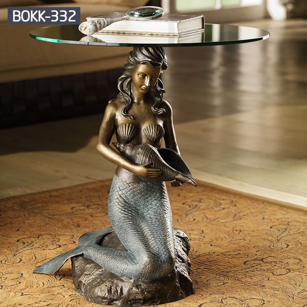 Bronze sculpture of little mermaid bronze nude modern statue outdoor