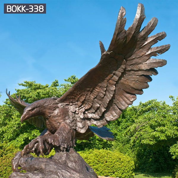 Large Bronze Eagle Sculpture Outdoor Metal Art For Sale BOKK-338