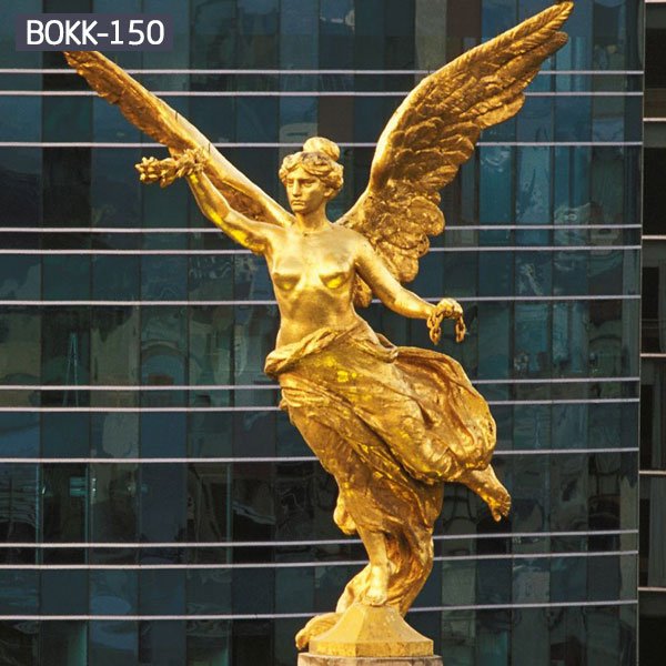 Gold Bronze Peace Angel Statue Outdoor Decor for  Sale BOKK-150