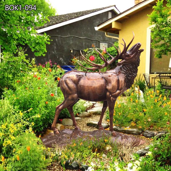 Life Size Bronze Elk Statue Garden Decor for Sale BOK1-094