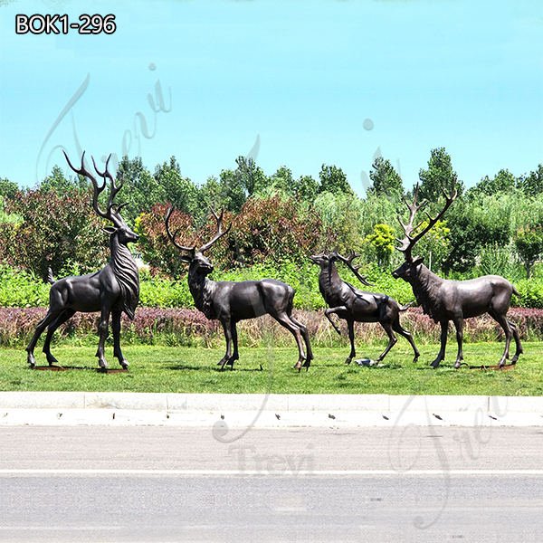 Life Size Bronze Elk Statue Garden Decor for Sale BOK1-296