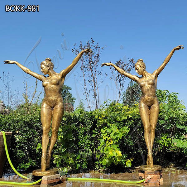 Life Size Bronze Ballerina Fountain Garden Statue for Sale BOKK-981