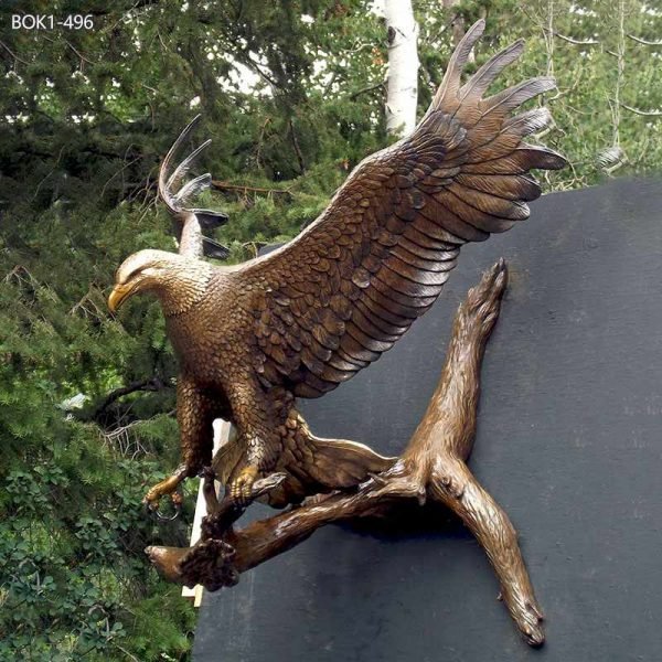 Outdoor Life Size Bronze Eagle Statue for Sale BOK1-496